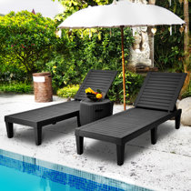 Black outdoor chaise online lounge chair